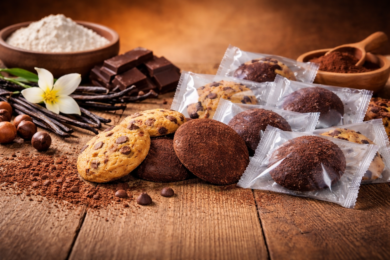 Μπισκότο Cookies Mix Τριπλό (7gr) 4Kg