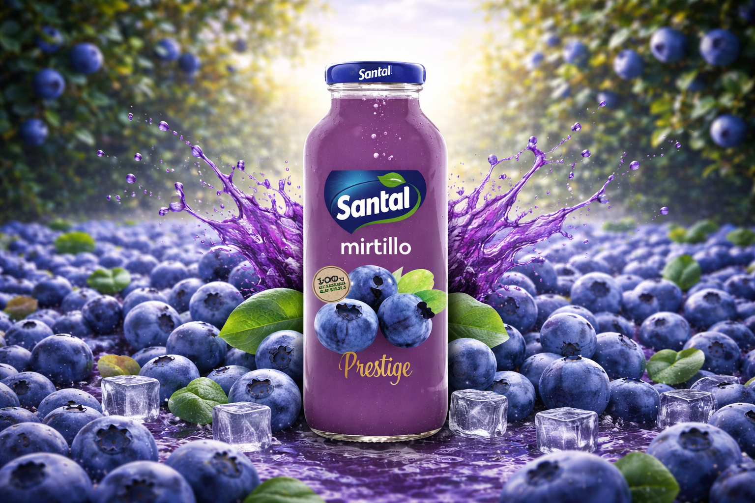 Χυμός Santal Μύρτιλο Prestige 250ml