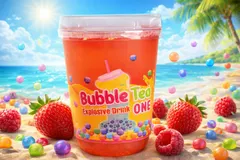 Bubble Tea Φράουλα & Βατόμουρο 440ml