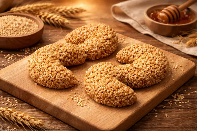 Ημίγλυκα Με Σουσάμι 4Kg (Νηστίσιμο)