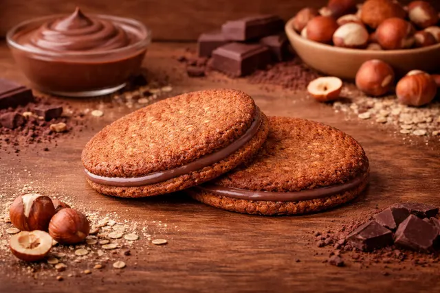 Cookies Βρώμης Με Γέμιση Πραλίνας Φουντουκιού 5kg