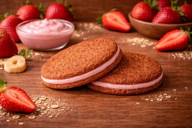 Cookies Βρώμης Με Γέμιση Φράουλας 5kg